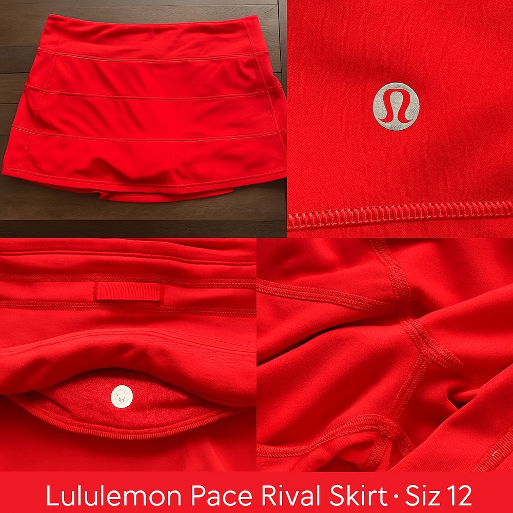 Lululemon Athletica Women's Vibrant Red Mini Skirt
